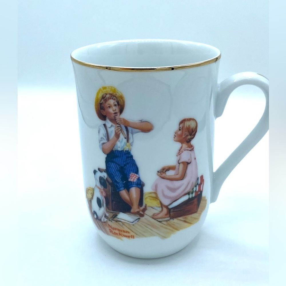 Antique Norman Rockwell Cups Set Bundle - Picture 4 of 7